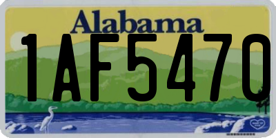 AL license plate 1AF5470