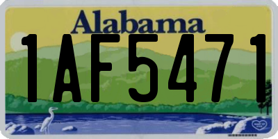 AL license plate 1AF5471
