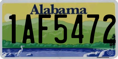 AL license plate 1AF5472