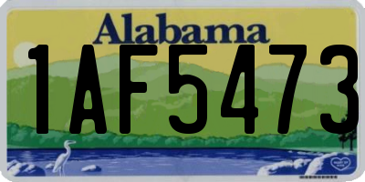 AL license plate 1AF5473