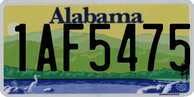 AL license plate 1AF5475