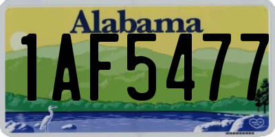 AL license plate 1AF5477
