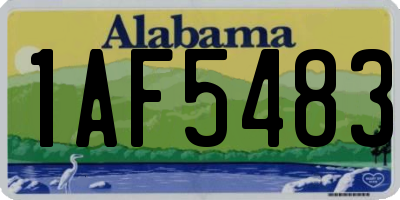 AL license plate 1AF5483