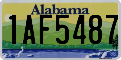 AL license plate 1AF5487