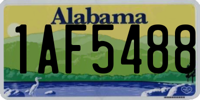 AL license plate 1AF5488