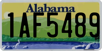 AL license plate 1AF5489