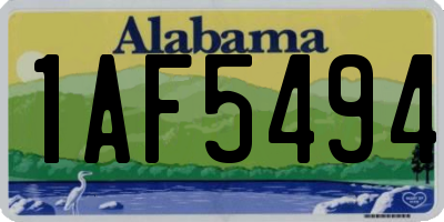AL license plate 1AF5494