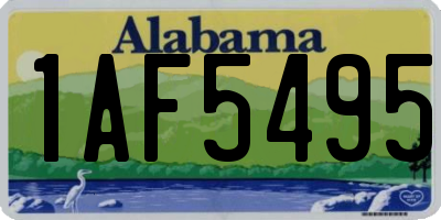 AL license plate 1AF5495
