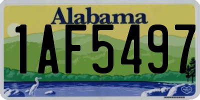 AL license plate 1AF5497
