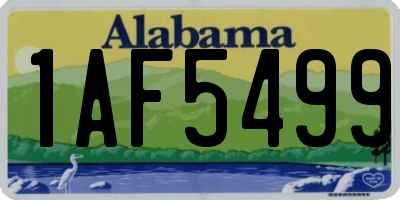 AL license plate 1AF5499