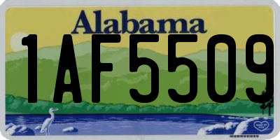 AL license plate 1AF5509