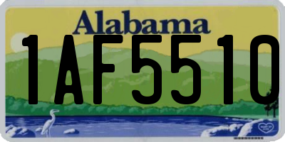 AL license plate 1AF5510