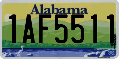 AL license plate 1AF5511