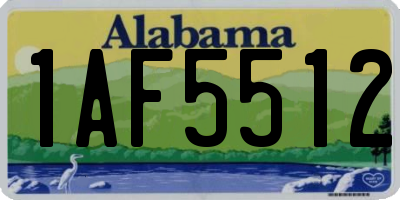 AL license plate 1AF5512