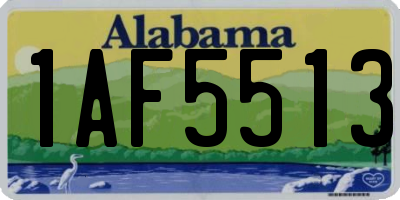 AL license plate 1AF5513