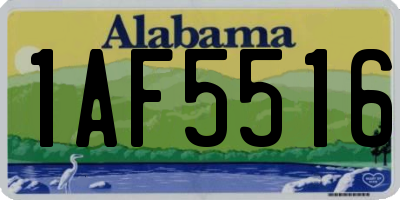 AL license plate 1AF5516
