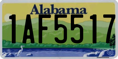 AL license plate 1AF5517