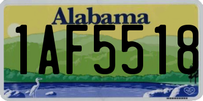 AL license plate 1AF5518