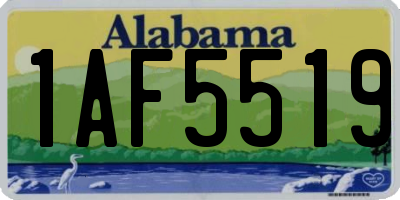 AL license plate 1AF5519