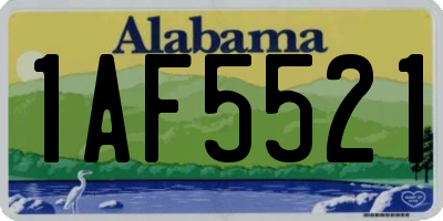 AL license plate 1AF5521
