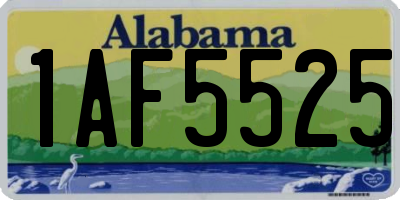 AL license plate 1AF5525