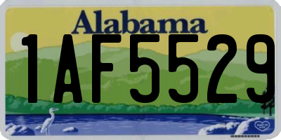 AL license plate 1AF5529