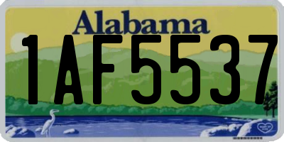 AL license plate 1AF5537
