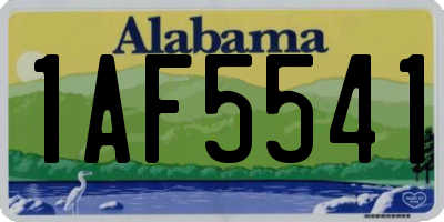 AL license plate 1AF5541