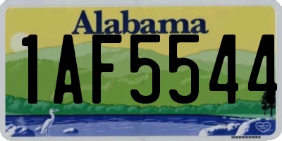 AL license plate 1AF5544