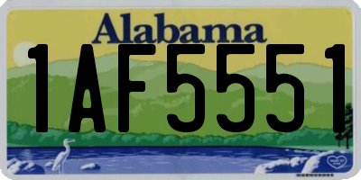 AL license plate 1AF5551