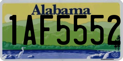 AL license plate 1AF5552