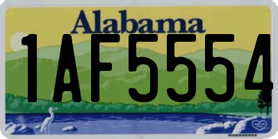AL license plate 1AF5554