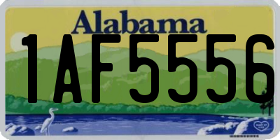 AL license plate 1AF5556