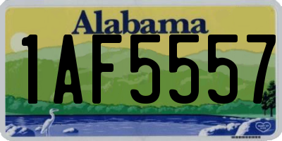 AL license plate 1AF5557