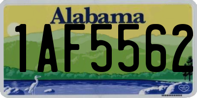 AL license plate 1AF5562