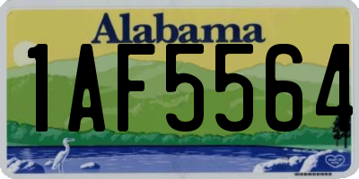 AL license plate 1AF5564