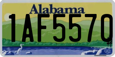 AL license plate 1AF5570