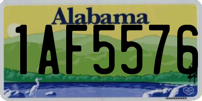 AL license plate 1AF5576