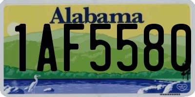AL license plate 1AF5580