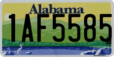 AL license plate 1AF5585