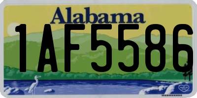 AL license plate 1AF5586