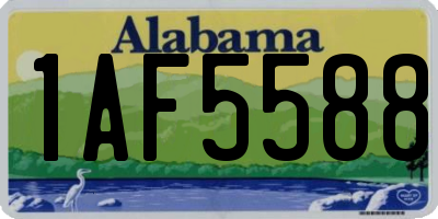 AL license plate 1AF5588