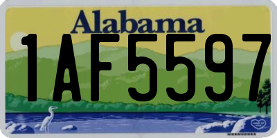 AL license plate 1AF5597
