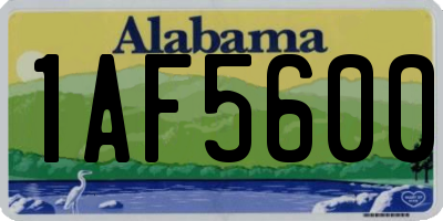 AL license plate 1AF5600