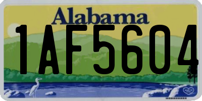AL license plate 1AF5604