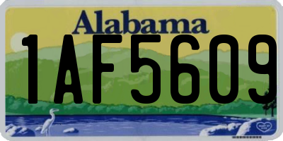 AL license plate 1AF5609