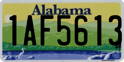 AL license plate 1AF5613