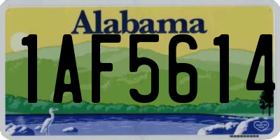 AL license plate 1AF5614