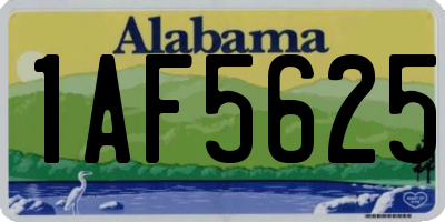 AL license plate 1AF5625
