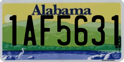 AL license plate 1AF5631